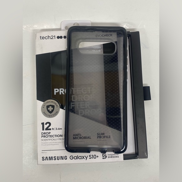 NEW TECH21 PHONE CASE FOR A SAMSUNG GALAXY S10+SLIM PROFILE ANTI-MICROBIAL - Picture 2 of 5